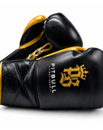 Pitbull Boxing Gloves Lace Up Pitbull Pure Gold Lace Up Boxing Gloves Black