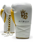 Pitbull Boxing Gloves Lace Up Pitbull Pure Gold Lace Up Boxing Gloves White