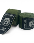 Pitbull Hand Wraps & Accessories Army Green Pitbull Core Semi Elastic Hand Wraps 4.5m
