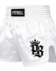 Pitbull Muay Thai Shorts Pitbull Basics Muay Thai Shorts White