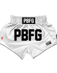 Pitbull Muay Thai Shorts Pitbull Core Muay Thai Shorts White Snow