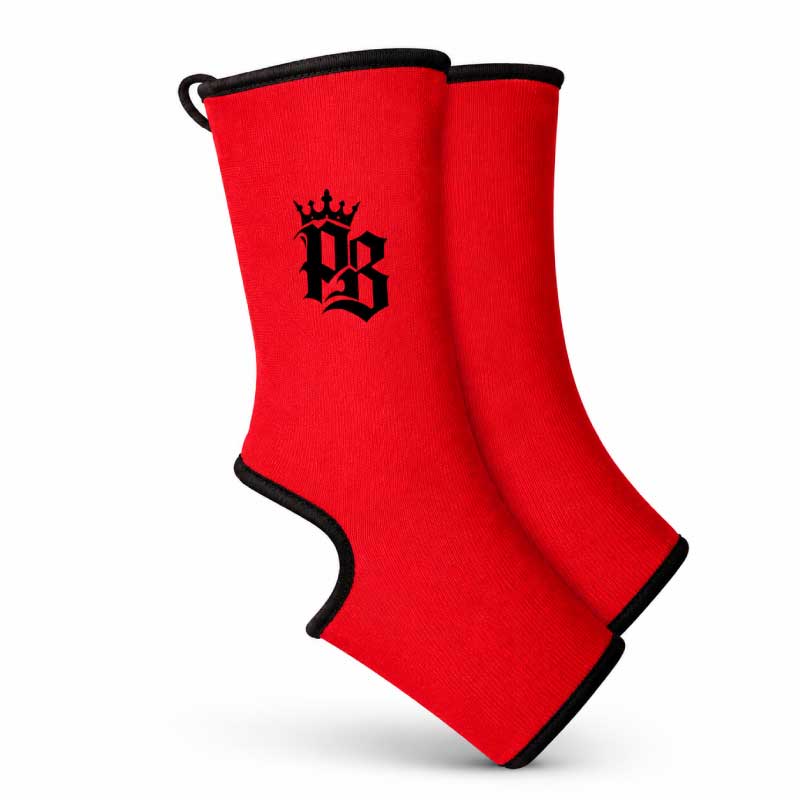 Pitbull Ankle Supports Red Pitbull PB With Crown Basics Ankle Suports