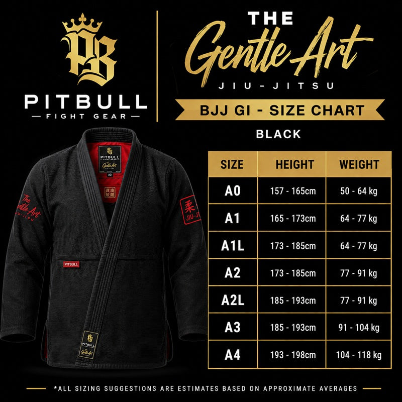 Pitbull BJJ Gis Pitbull The Gentle Art BJJ Gi Black