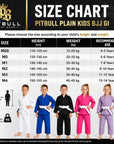 Pitbull BJJ Kids Pitbull Plain Kids BJJ Gi