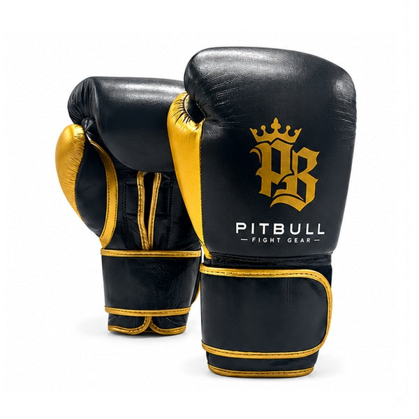 Pitbull Boxing Gloves Pitbull Pure Gold Boxing Gloves Black