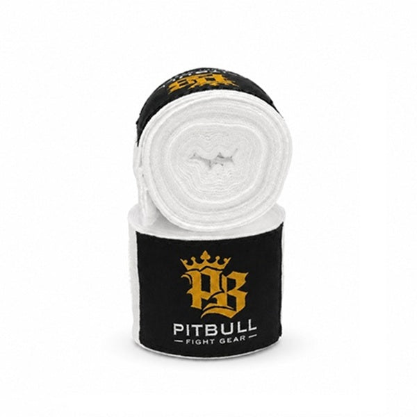 Pitbull Hand Wraps &amp; Accessories White Pitbull Pure Gold Hand Wraps 4m