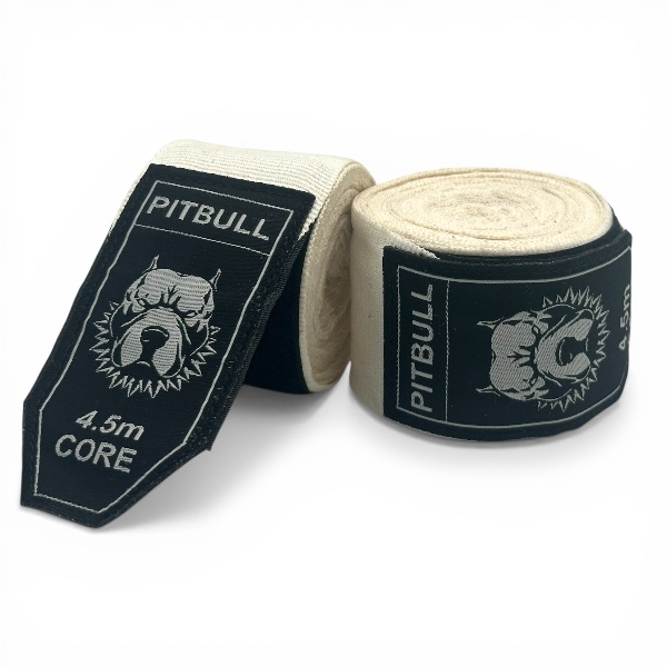 Pitbull Hand Wraps &amp; Accessories Winter White Pitbull Core Semi Elastic Hand Wraps 4.5m