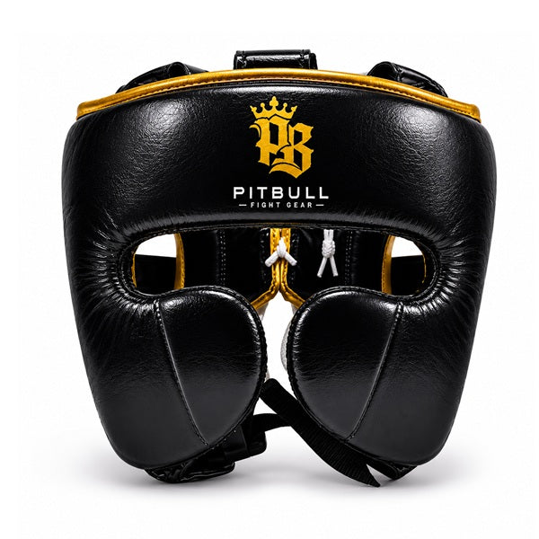Pitbull Head Guards Pitbull Pure Gold Headgear Black