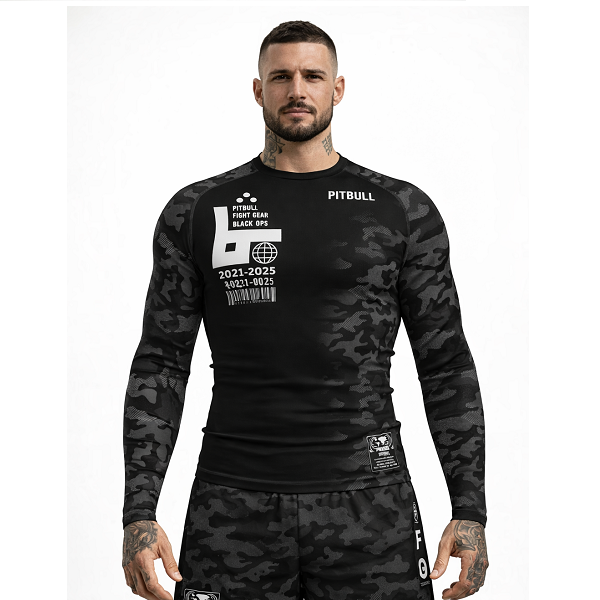 Pitbull Longsleeve Rash Guard Pitbull Black Ops Long Sleeve Rashguard