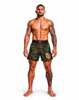Pitbull MMA Shorts Pitbull PBFG MMA Grappling Shorts Khaki