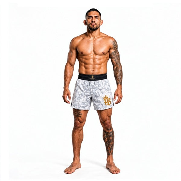 Pitbull MMA Shorts Pitbull PBFG MMA Grappling Shorts White