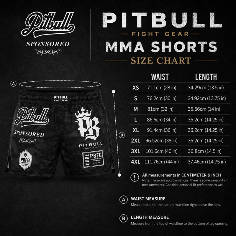 Pitbull MMA Shorts Pitbull Sponsored MMA Grappling Shorts