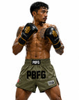 Pitbull Muay Thai Shorts Pitbull Core Muay Thai Shorts Army Green