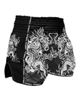 Pitbull Muay Thai Shorts Pitbull Dragons Muay Thai Shorts Black/White