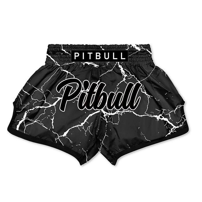 Pitbull Muay Thai Shorts Pitbull Marble Muay Thai Shorts White