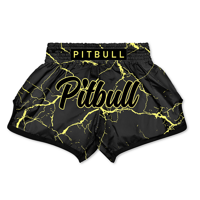 Pitbull Muay Thai Shorts Pitbull Marble Muay Thai Shorts Yellow