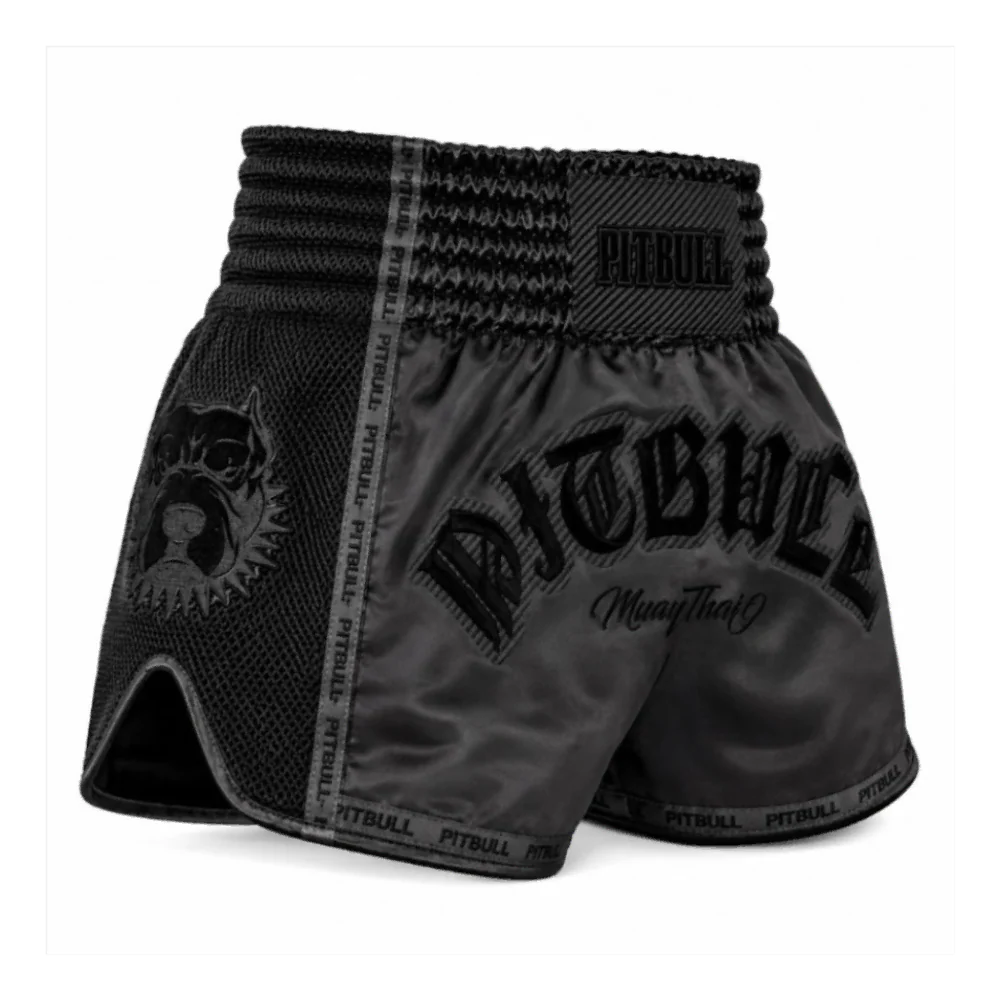 Pitbull Muay Thai Shorts Pitbull Savage Muay Thai Shorts Black/Black