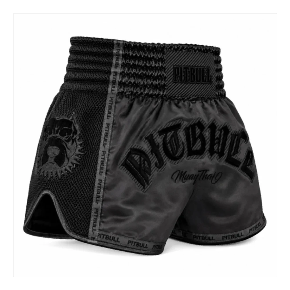 Pitbull Muay Thai Shorts Pitbull Savage Muay Thai Shorts Black/Black
