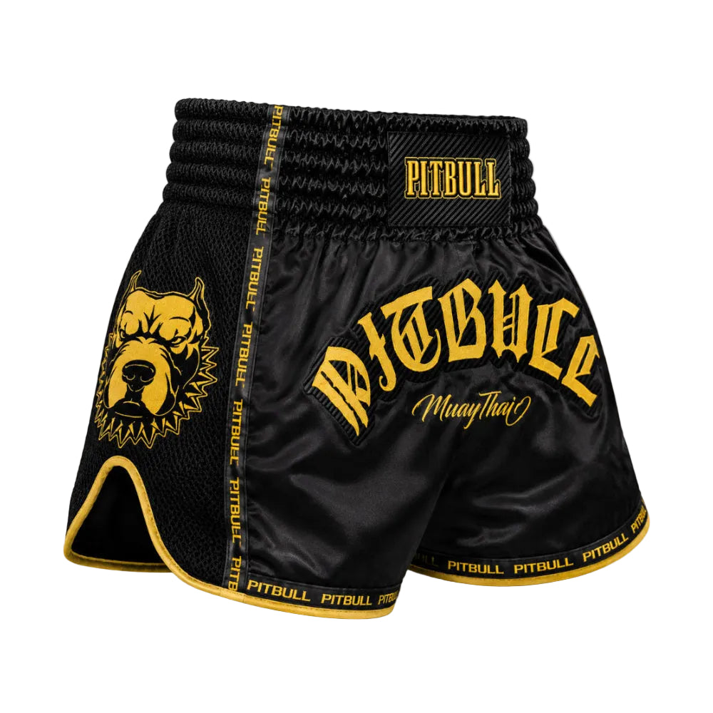 Pitbull Muay Thai Shorts Pitbull Savage Muay Thai Shorts Black/Gold