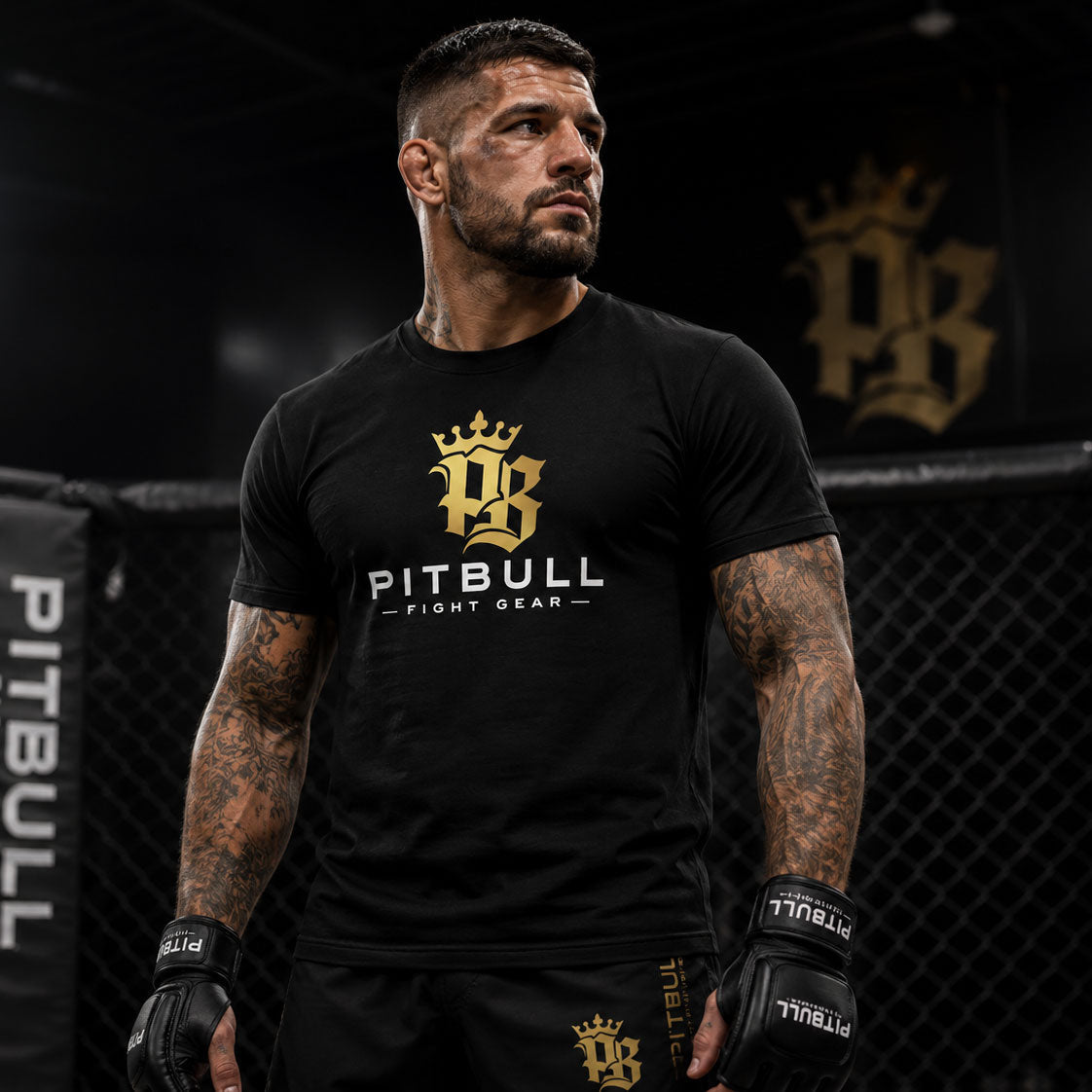 Pitbull T Shirts Pitbull Crown T Shirt Black
