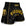 Black and gold Muay Thai shorts with 'Pitbull' branding on a white background